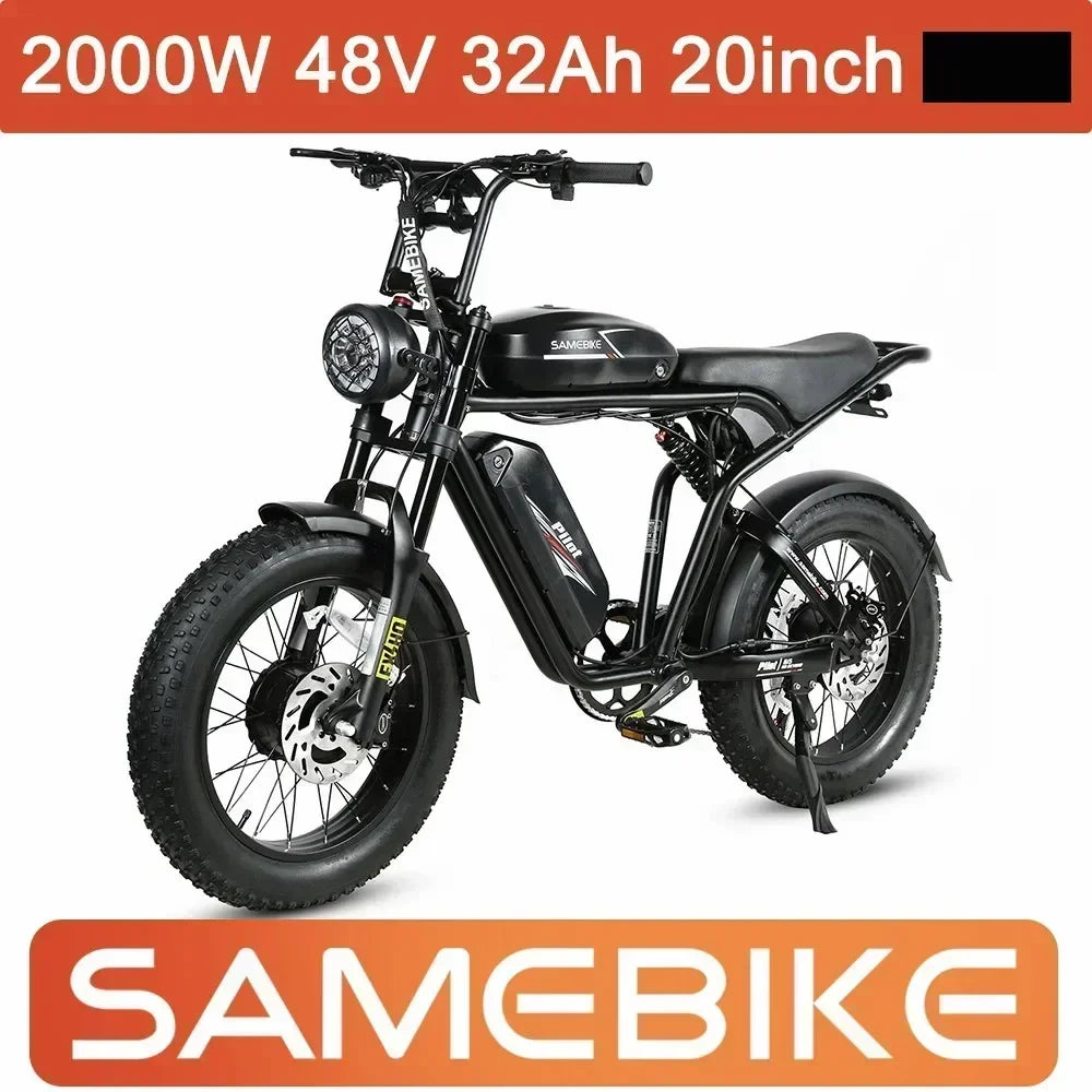 2024 SAMEBIKE M20-II 1200W 48V 32Ah Max Speed 60km/h 20inch  Electric Bike LCD Display