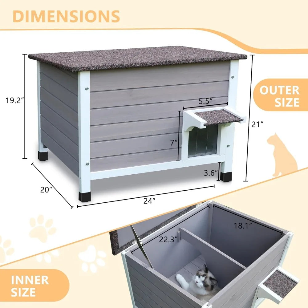 100% Insulated Outdoor Cat Houses for Winter Outdoor Cat Houses