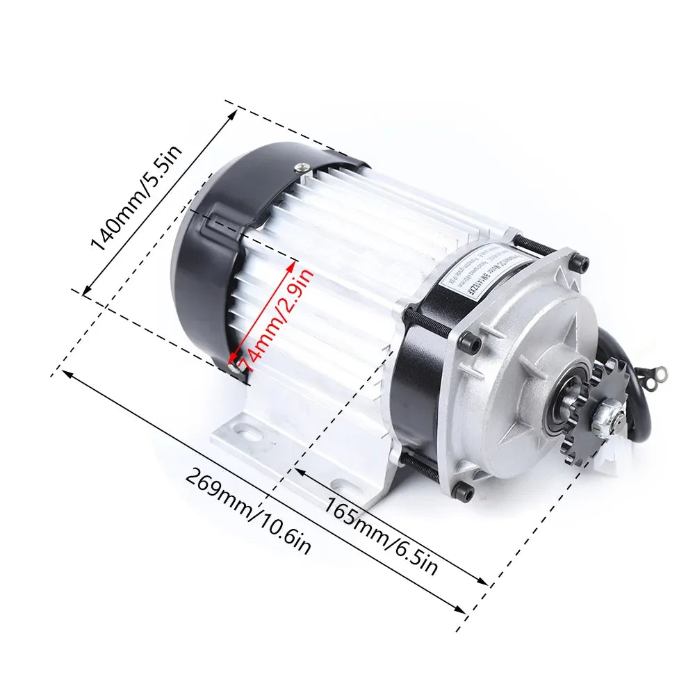 Electric Tricycle Bike Handlebar Brushless Gear Motor Kit