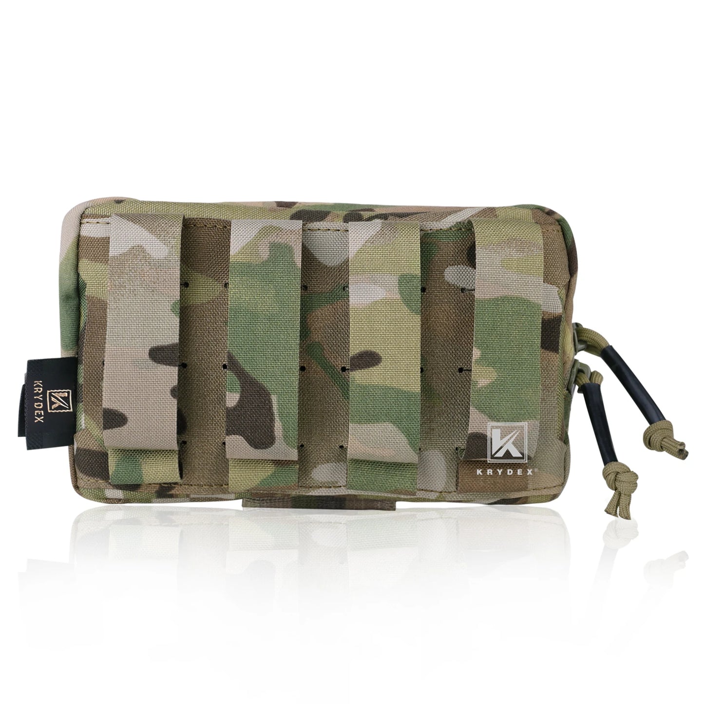 KRYDEX Tactical Camo Admin Pouch Utility MOLLE / Belt Pouch 4"x7" Storage Organizer