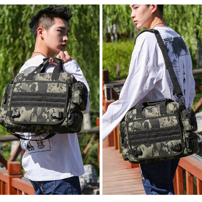 Tactical One Shoulder Laptop Bag Outdoor Large Capacity Backpacks Multifunction