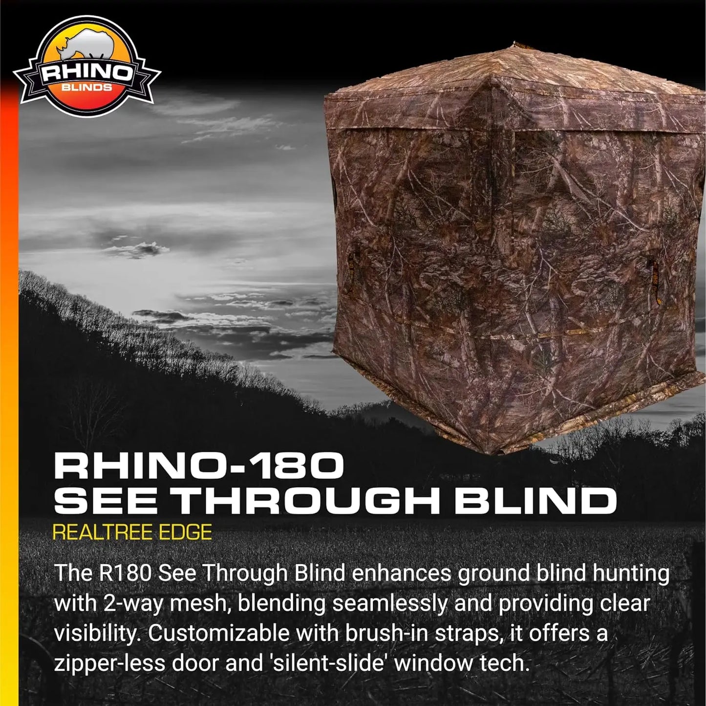 R180 3 Person See Through Hunting Ground Blind