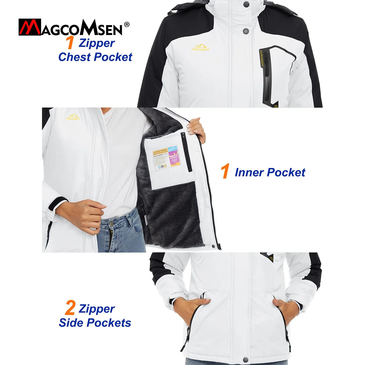 MAGCOMSEN Womens Ski Jacket