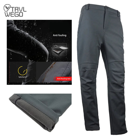 New Thick Warm Fleece Hiking Pants