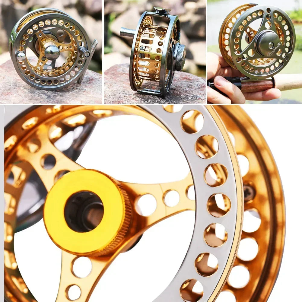 Sougayilang Full Metal Fly Fishing Reel 5/6 7/8 WT Large Arbor