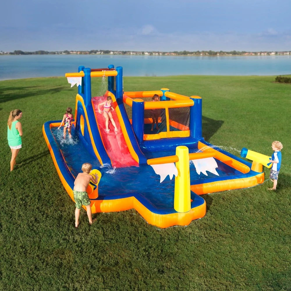 Inflatable Water Slide With Blower Large - Slide