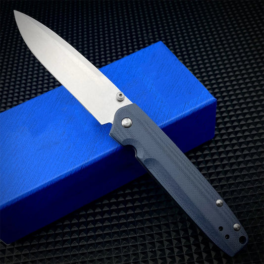 Chic 485 Pocket Folding Knife M390 Satin Plain Blade G10 Handles Tactical Survival Hunting Camping EDC Flipper Knife Clip Tool