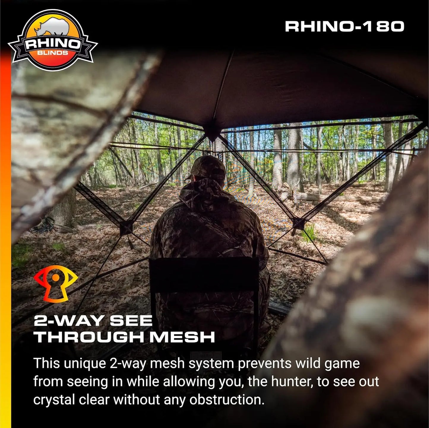 R180 3 Person See Through Hunting Ground Blind