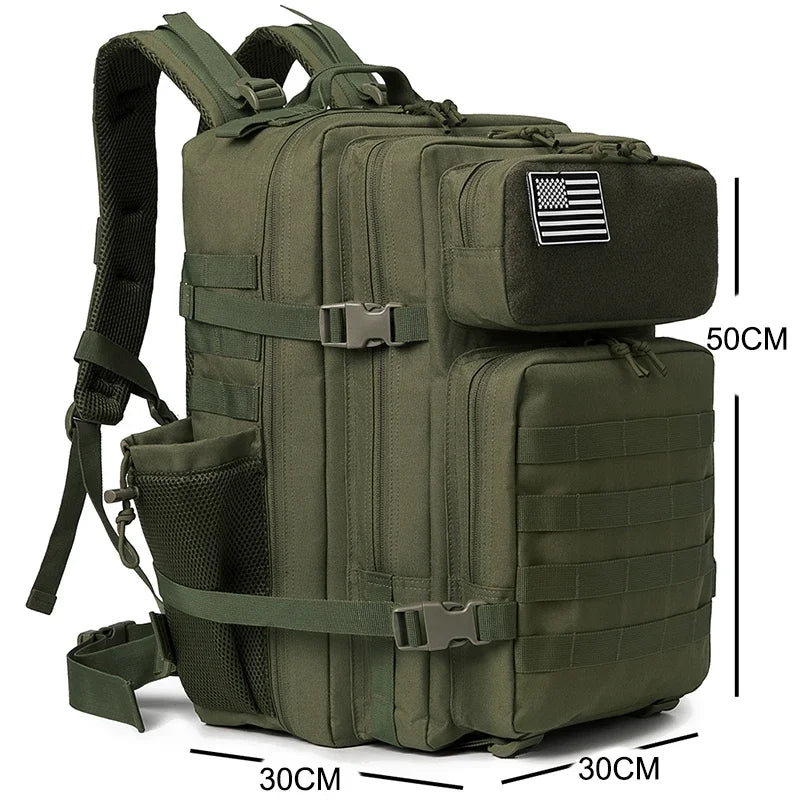 QT&QY 50L Military Tactical Backpack Army Bag Hunting