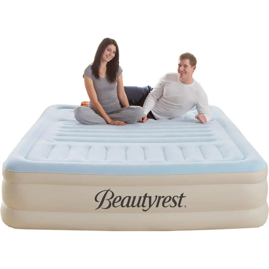 Silver Supreme Air Bed Mattress With Built-In Pump And Lumbar Support, 80"L X 75"W X 18"Th King