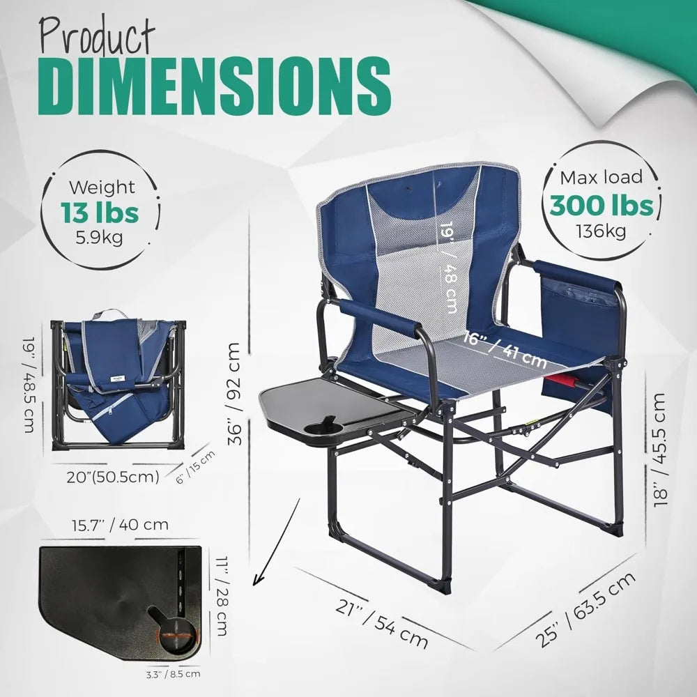 Oversized Camping Directors Chair 2 Pack