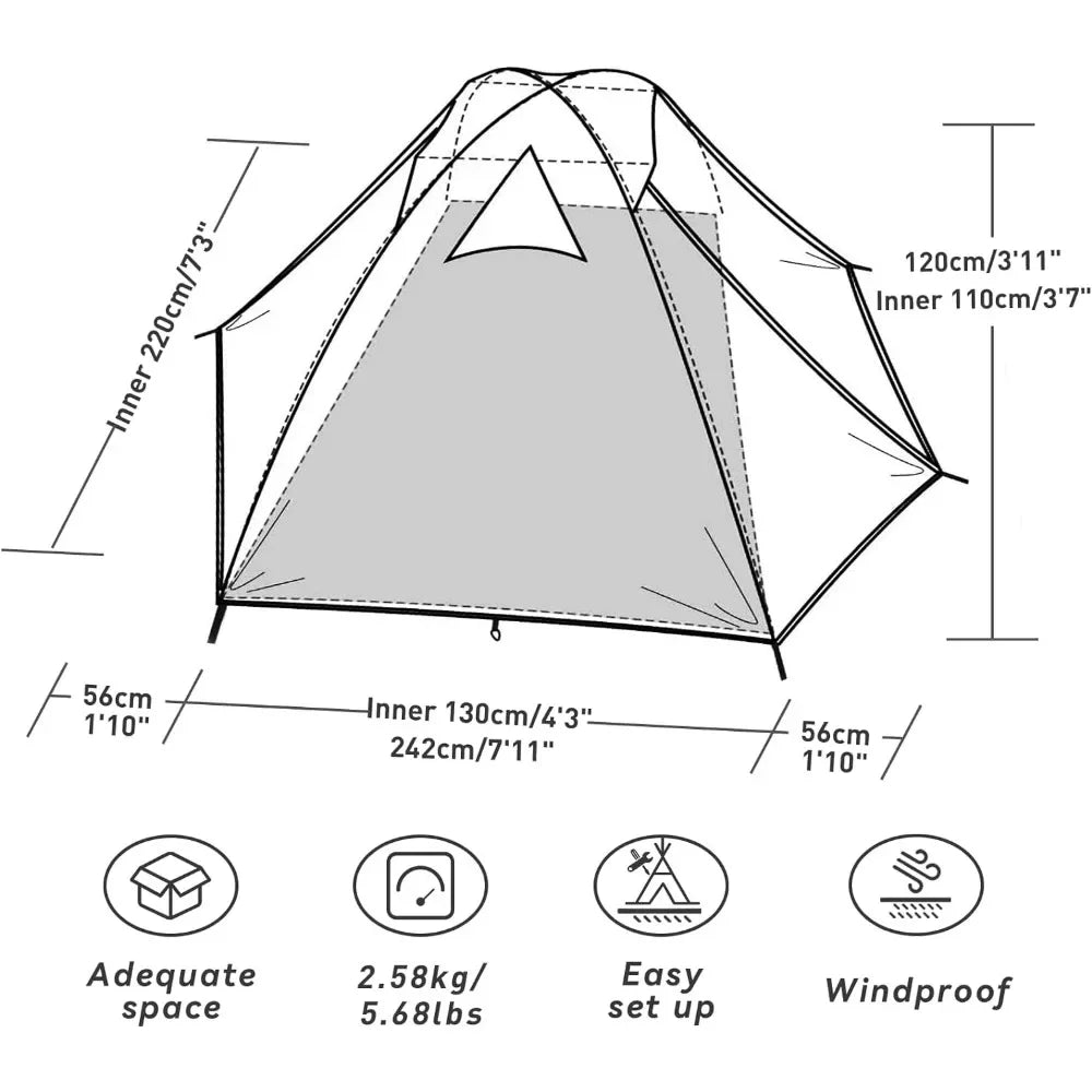 Camping Tent Lightweight Backpacking Tent