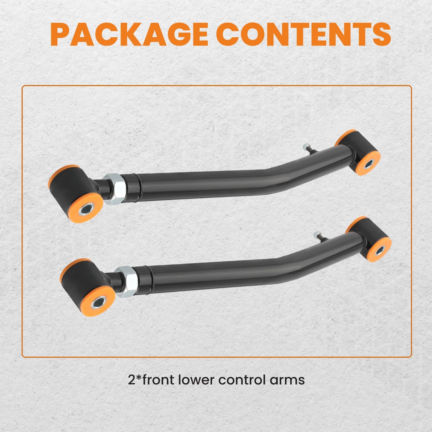 2pcs Adjustable Front Lower Control Arm 2-4" Lift For Wrangler JL JLU 2018-2021 Suspension  For  JL JLU 2018-2022