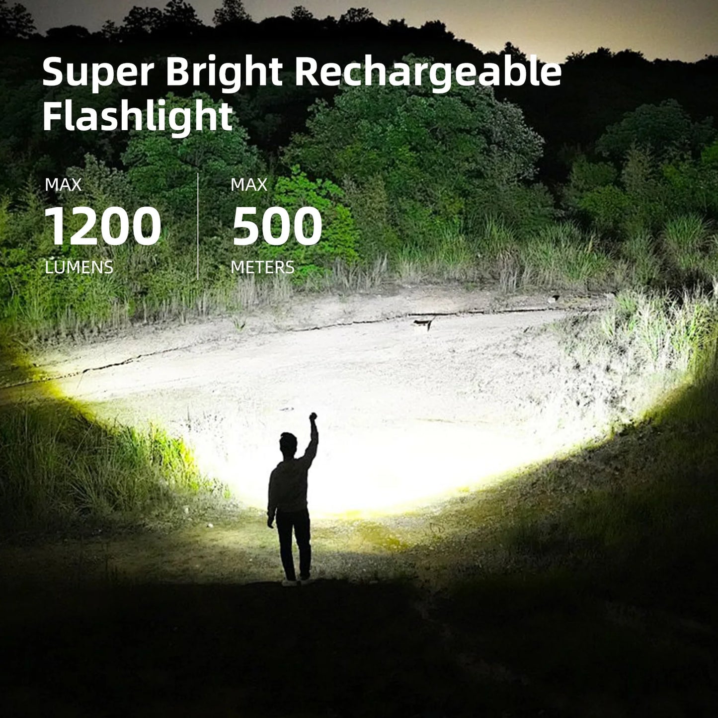 WARSUN LED Flashlight T800, Magnetic Flashlight Super Bright