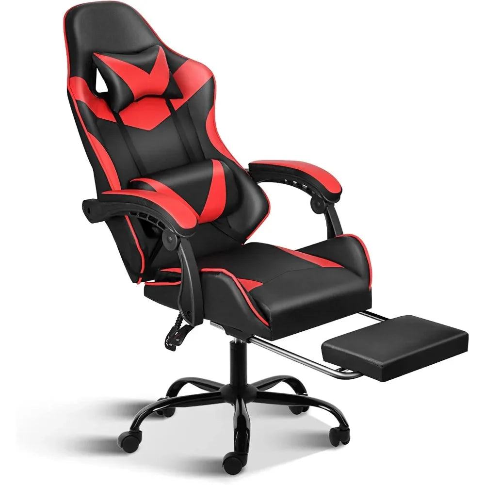 Gaming Chair,Backrest and Seat Height Adjustable Swivel Recliner