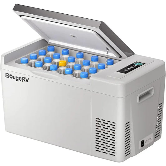 BougeRV 12 Volt Refrigerator 12V Car Fridge 23 Quart Portable Freezer Compressor Cooler 12/24V DC 110~240 Volt AC