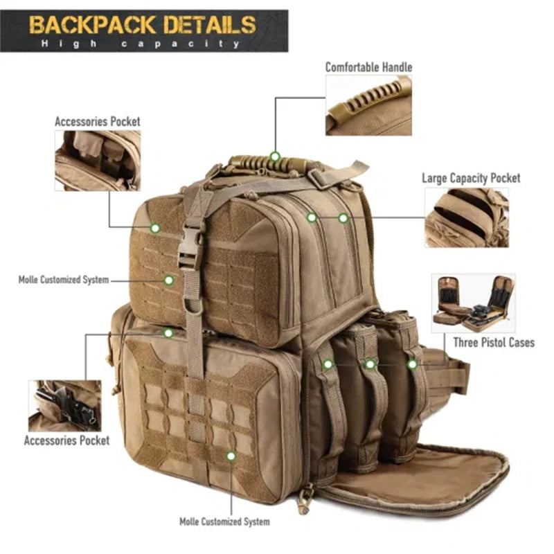 VOTAGOO Tan Tactical Range  Backpack