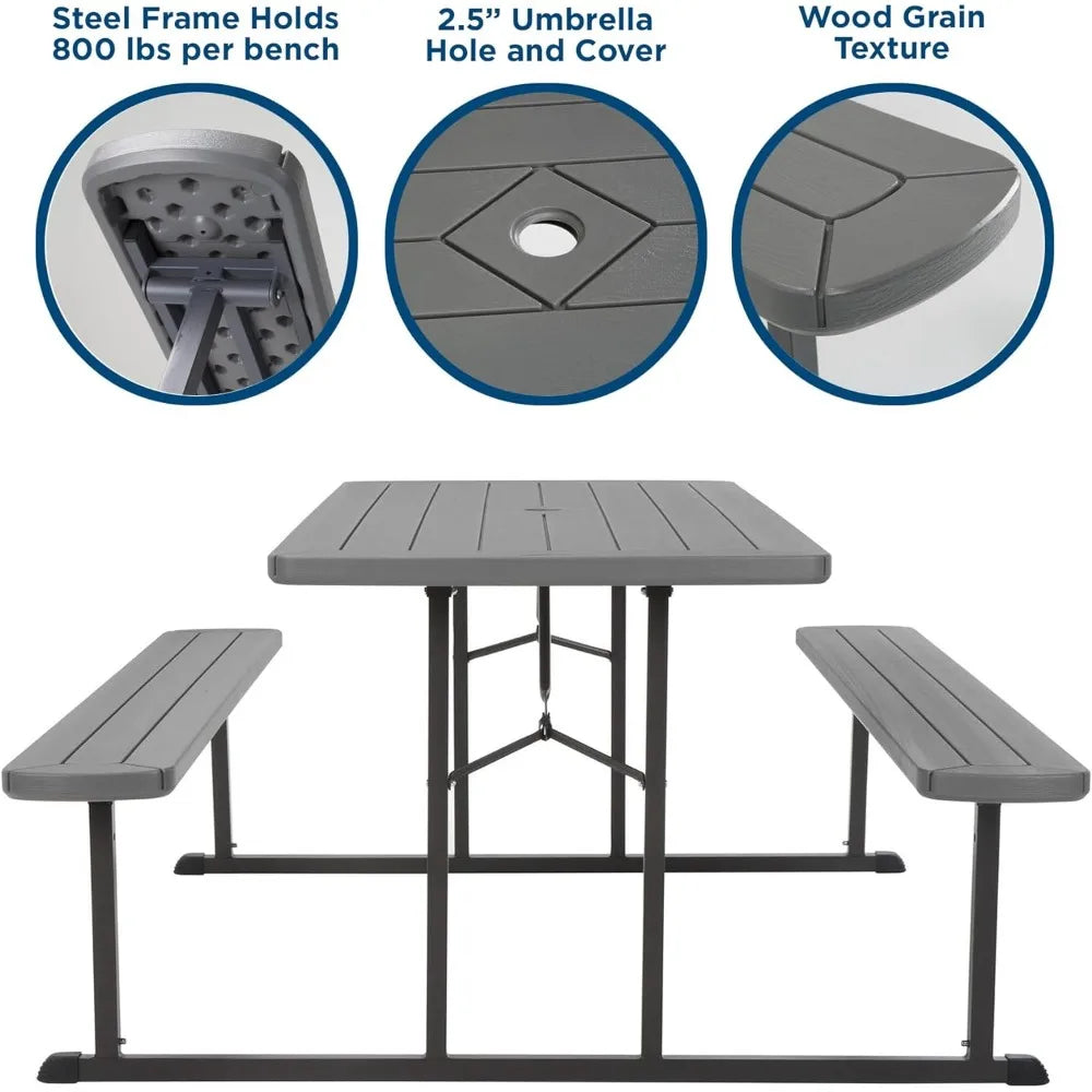 Outdoor Living 6 Ft Folding Picnic Table