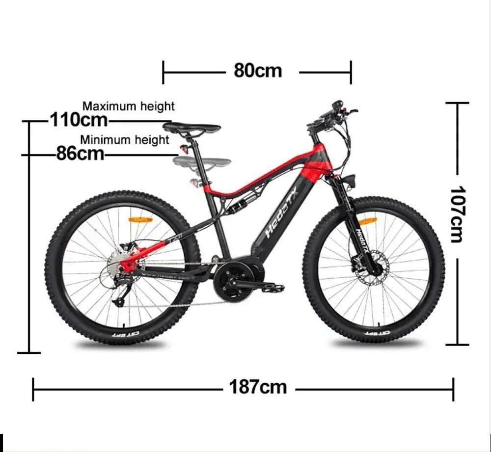 27.5-inch thin tire 1000W48V17AH road electric bicycle