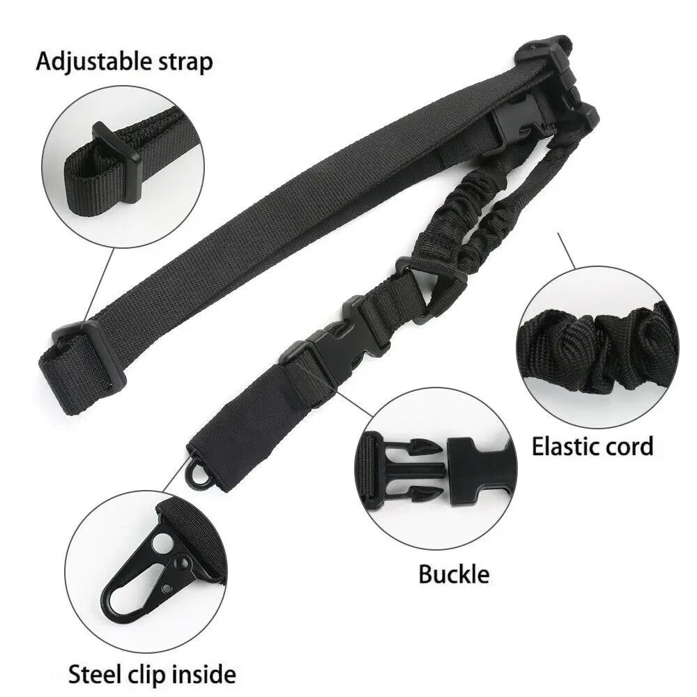 Rifle One Single Point Sling Strap Rifle Gun Sling w/ QD Buckle&Shoulder Pad