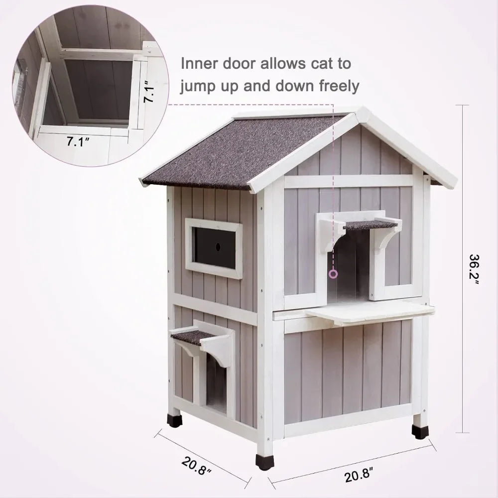 Bed for Cats Weatherproof Outdoor Cat House