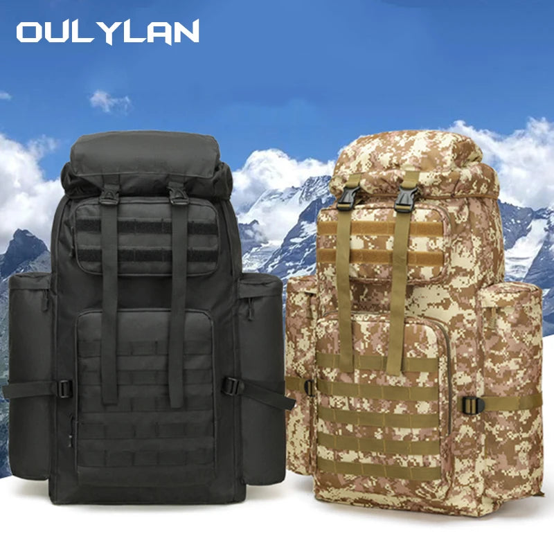 Oulylan 100L Camo Mountaineering Bag Tactical Function Multi functional Backpack