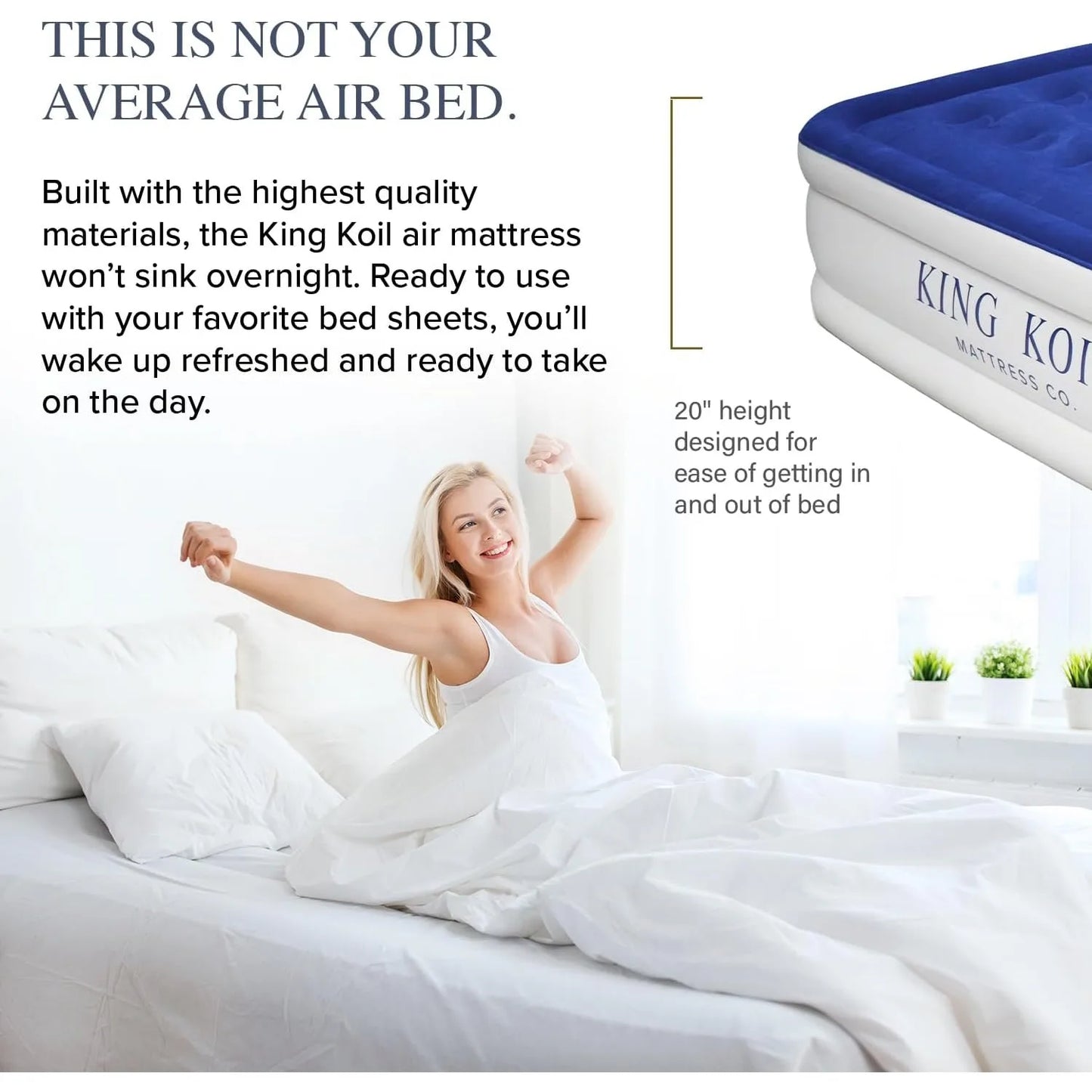 Luxury Full Size Air Mattress with Built-in Pump