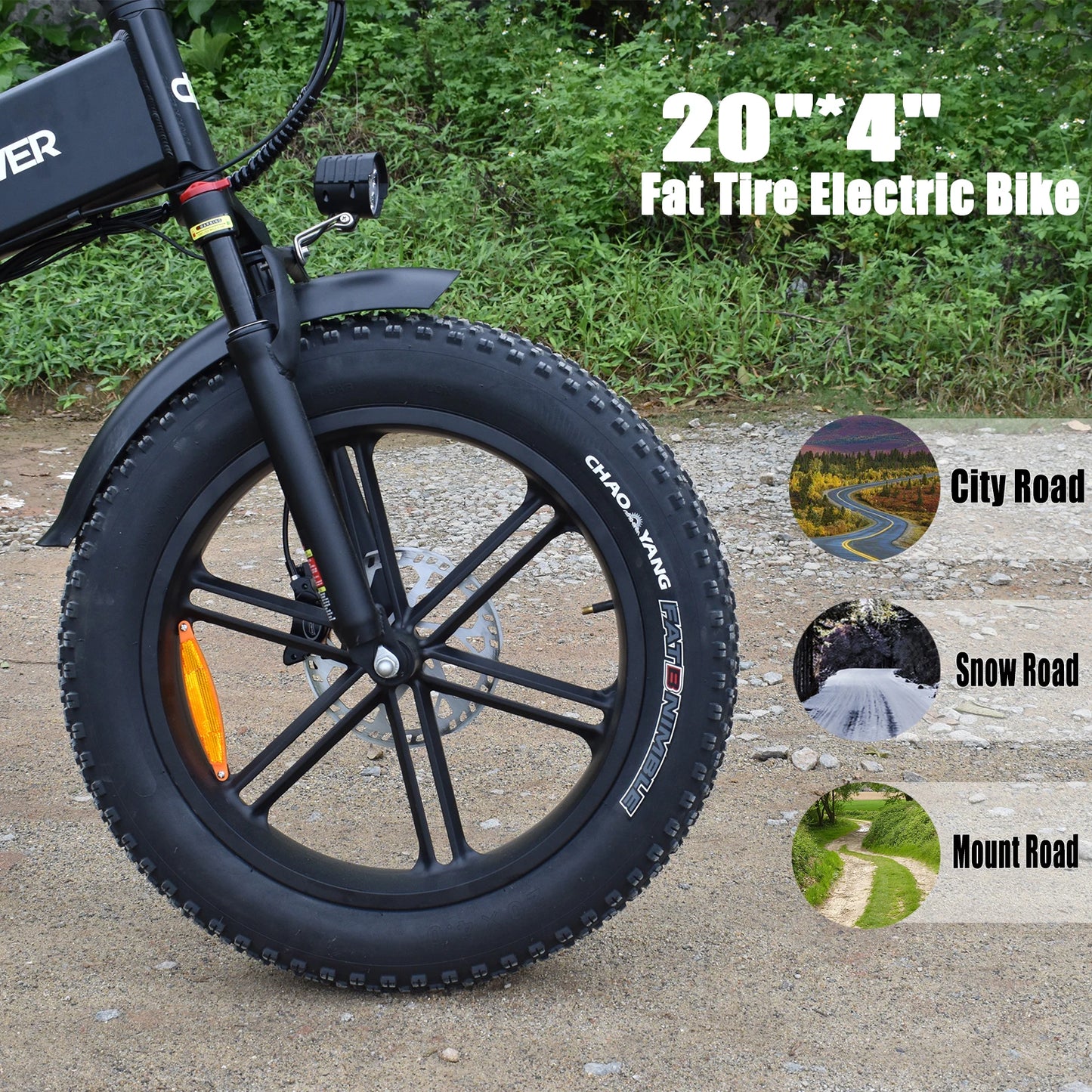 DEEPOWER A1 Folding Electric Bicycle 1000W 48V 20AH Fat Tire Ebike