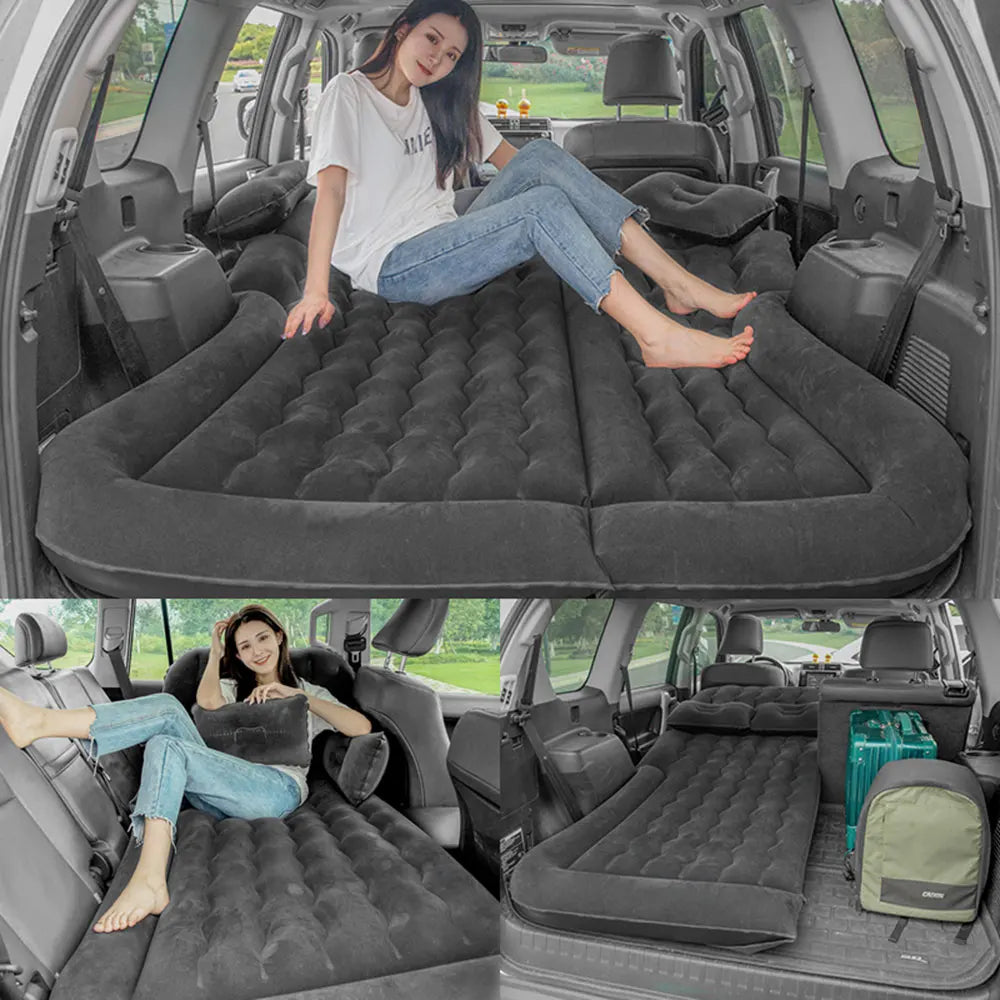 New Car Inflatable Bed Air Travel Mattress PVC and Flocking Car Inflatable Bed