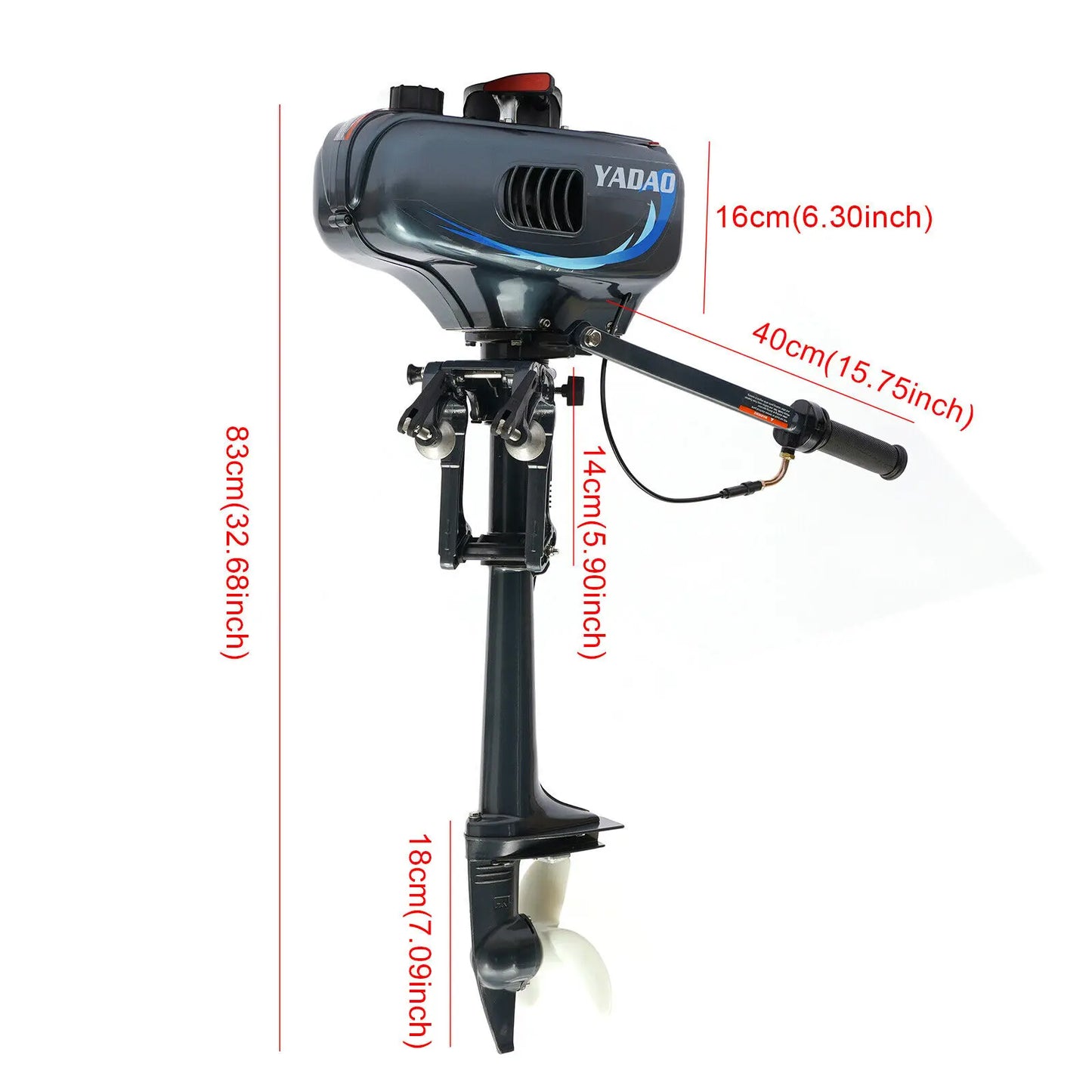 3.5HP 2-Stroke Inflatable Boat Outboard Motor