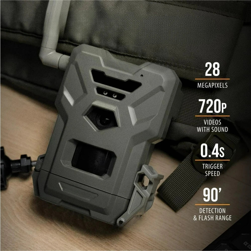 Flex-M Cellular Trail Camera, Hunting Accessories, GPS-Enabled, Night Vision, Dual-Sim LTE Connectivity, IP65 Waterproof.