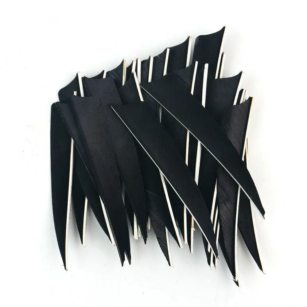 30PCS 4 inch Feathers DIY for Arrows Shield Cut Turkey Feather