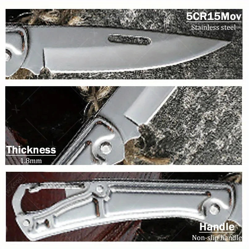 12PCS Stainless Steel Folding Knife Camping Knife