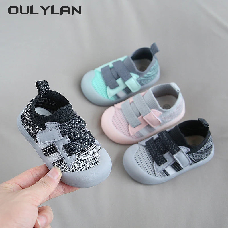 Spring Summer 1-3 Year Old Baby Walking Shoes Soft Sole Breathable Knit Mesh for Boys and Girls Sneakers Children Mesh Shoes