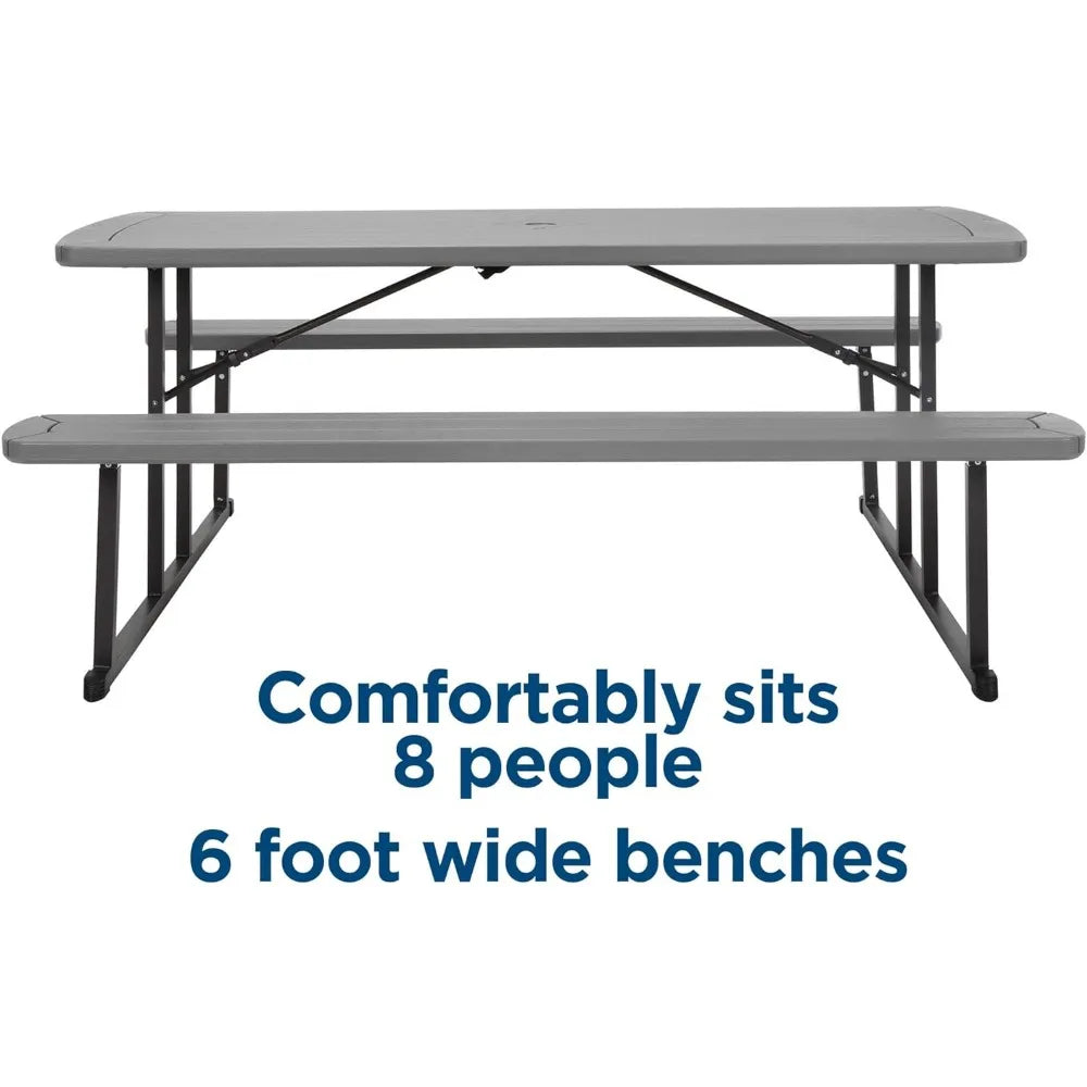 Outdoor Living 6 Ft Folding Picnic Table