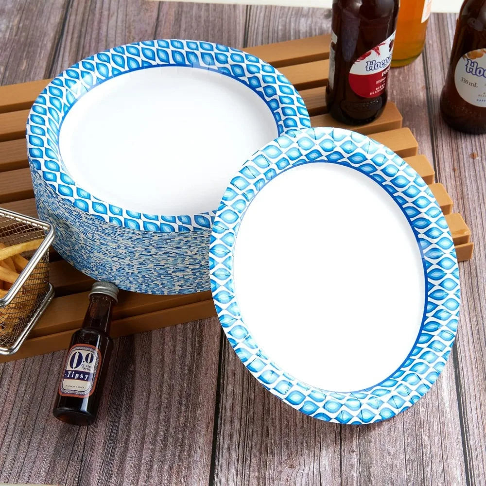 MUCHII 8.375 Inch Disposable Paper Plates