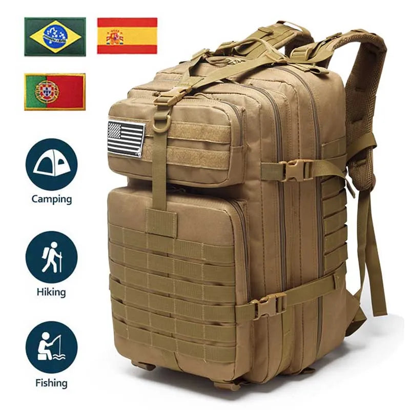 30L/50L Tactical Backpack Men 900D Nylon Hiking Bag