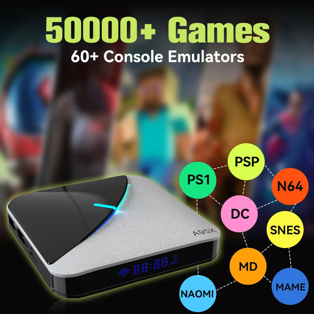 Retro Gaming Console For TV/Projector 4K HD Video Game Player Built-in 50000 Games