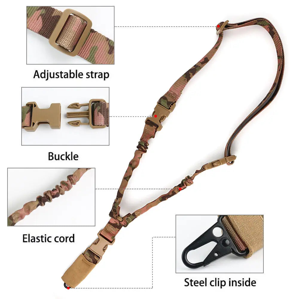 Tactical Single Point Gun Sling Shoulder Strap