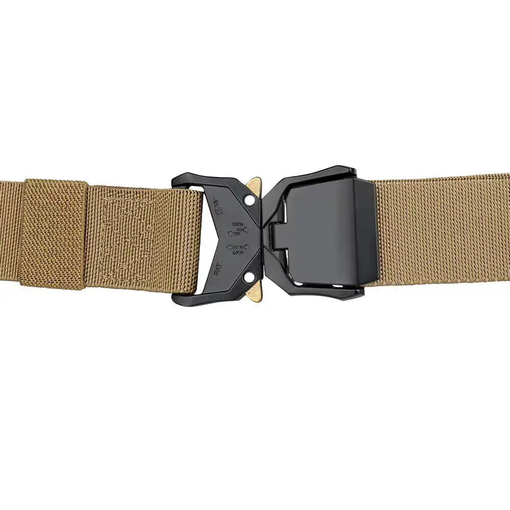 Tactical Men Quick Release Belt Adjustable Alloy Buckle Waistband Belt