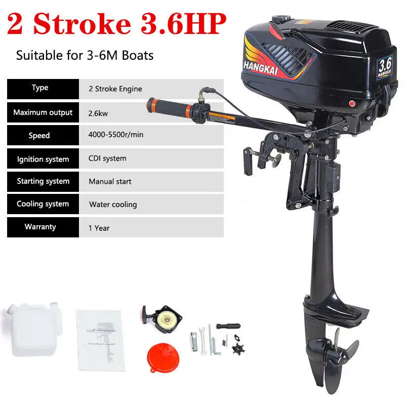 3.6HP 2 Stroke Heavy Duty Outboard Motor