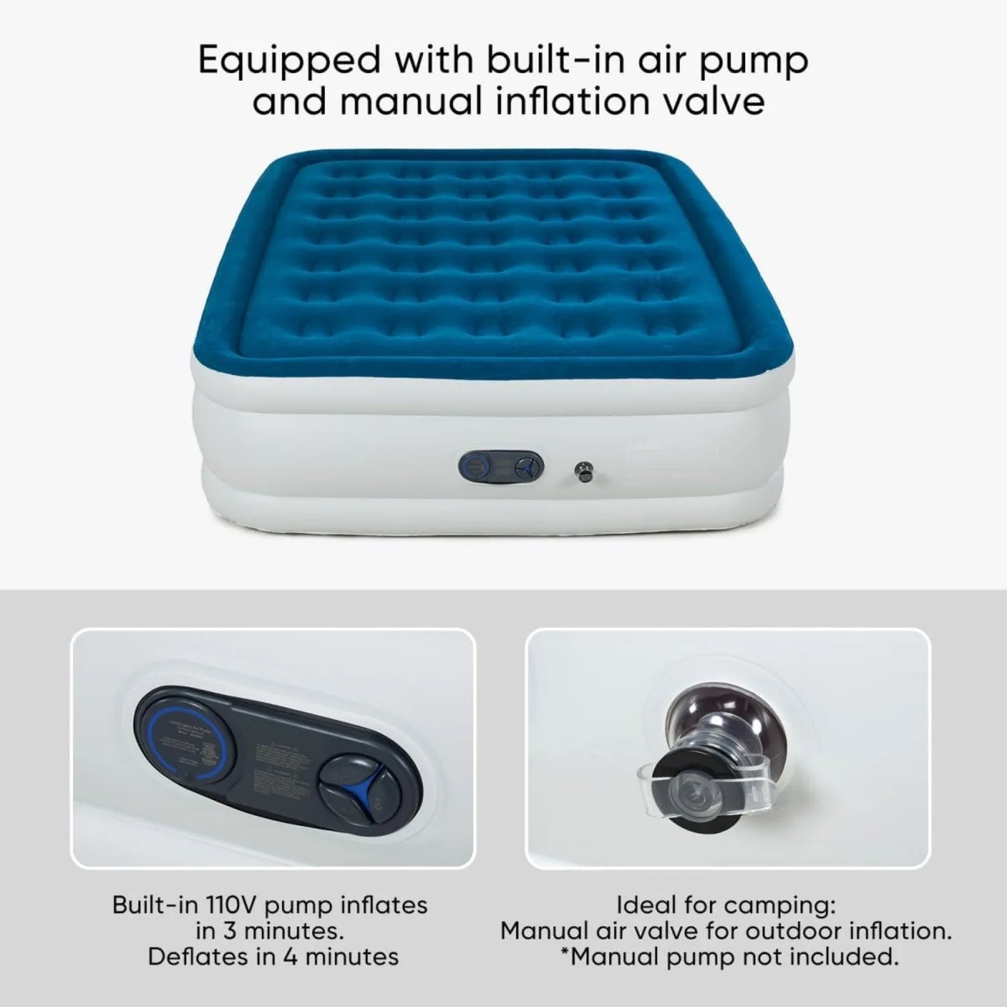 Air Mattress Queen Size with Built-in Pump Firm Support