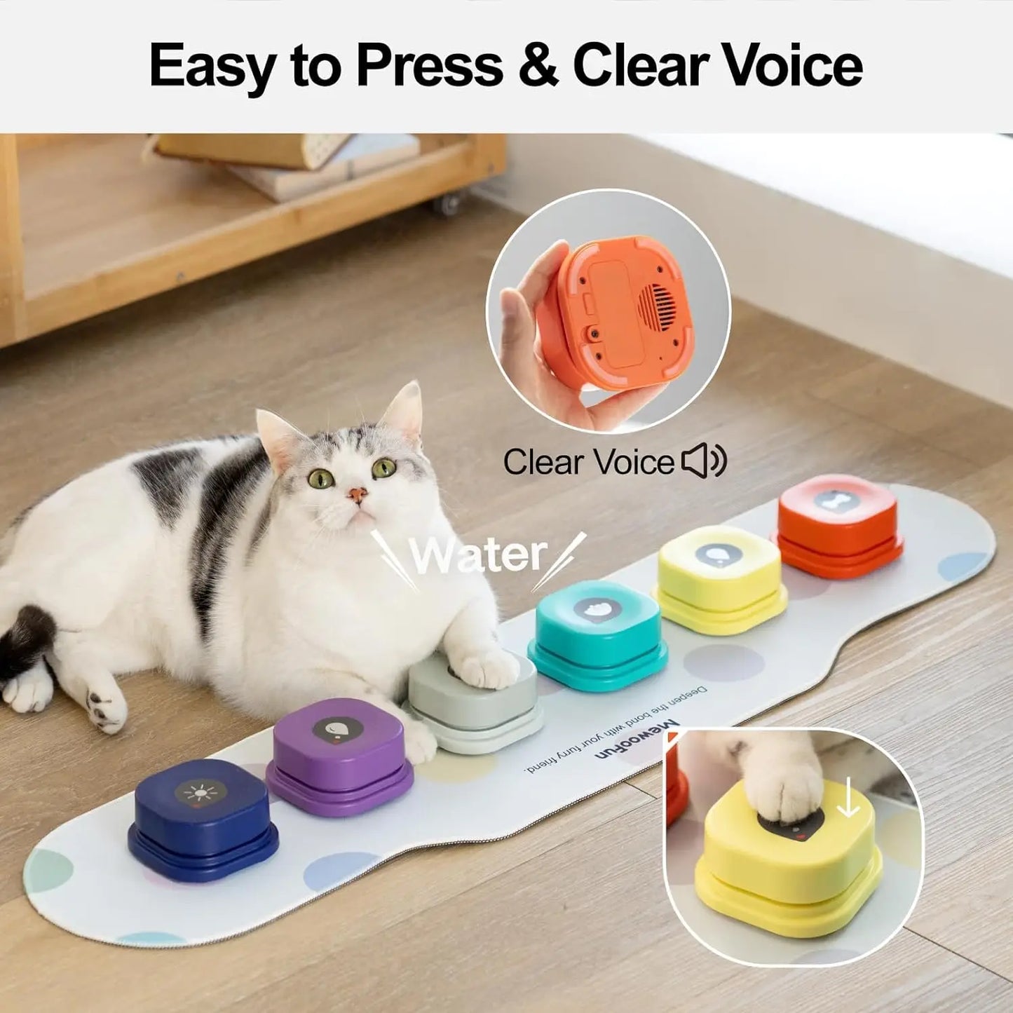 Mewoofun Voice Recording Button Pet Toys Dog Buttons for Communication Pet