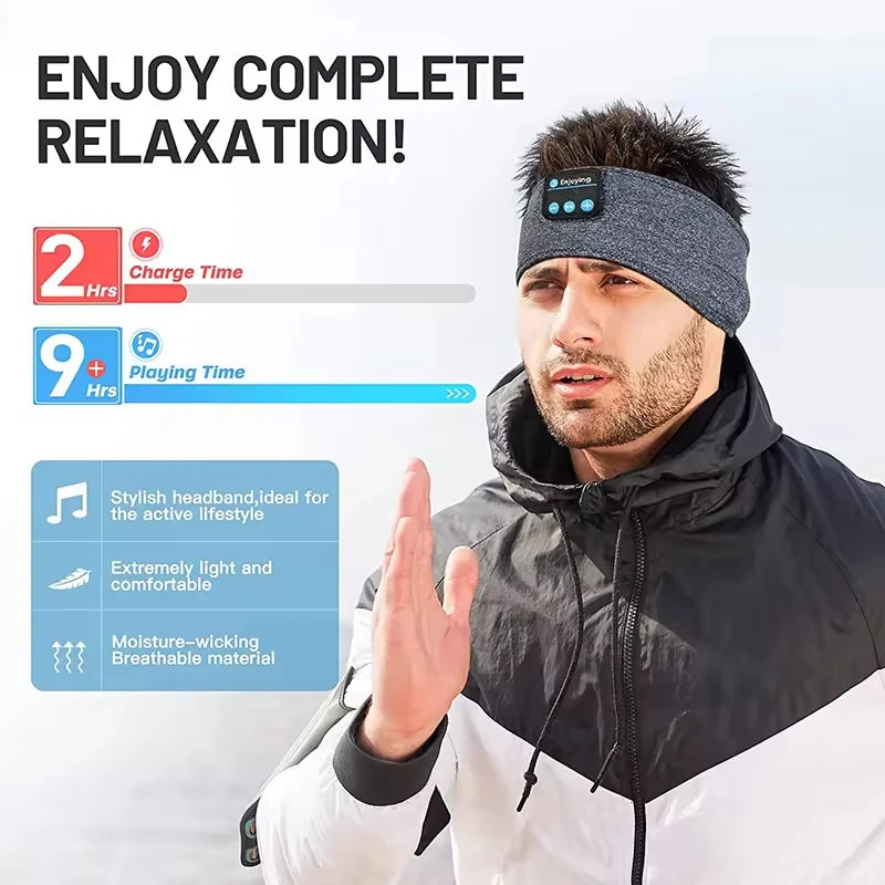 Wireless Headphones Music Eye Mask Wireless Bluetooth Bluetooth Earphones Sports Sleeping Headband Elastic Headset Headband