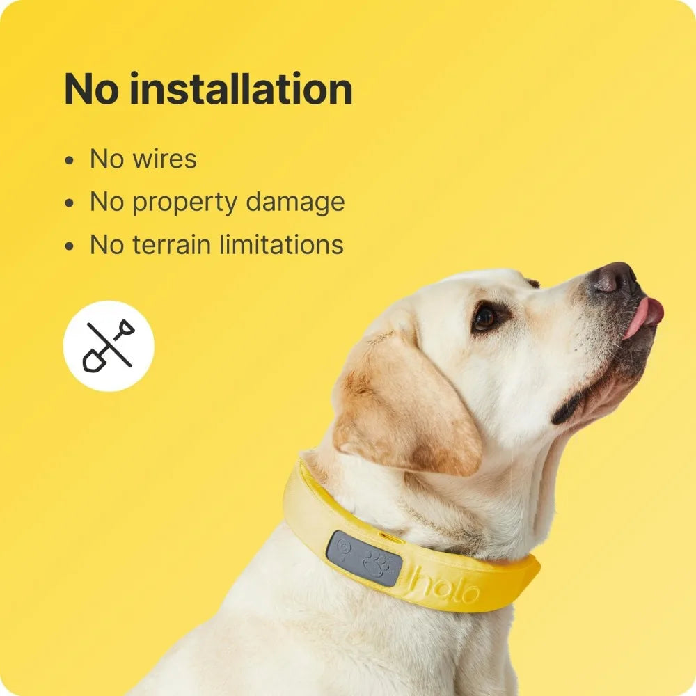 GPS Dog Fence - Multifunction Wireless Dog Fence & Training Collar with Real-Time Tracking & GPS - Waterproof