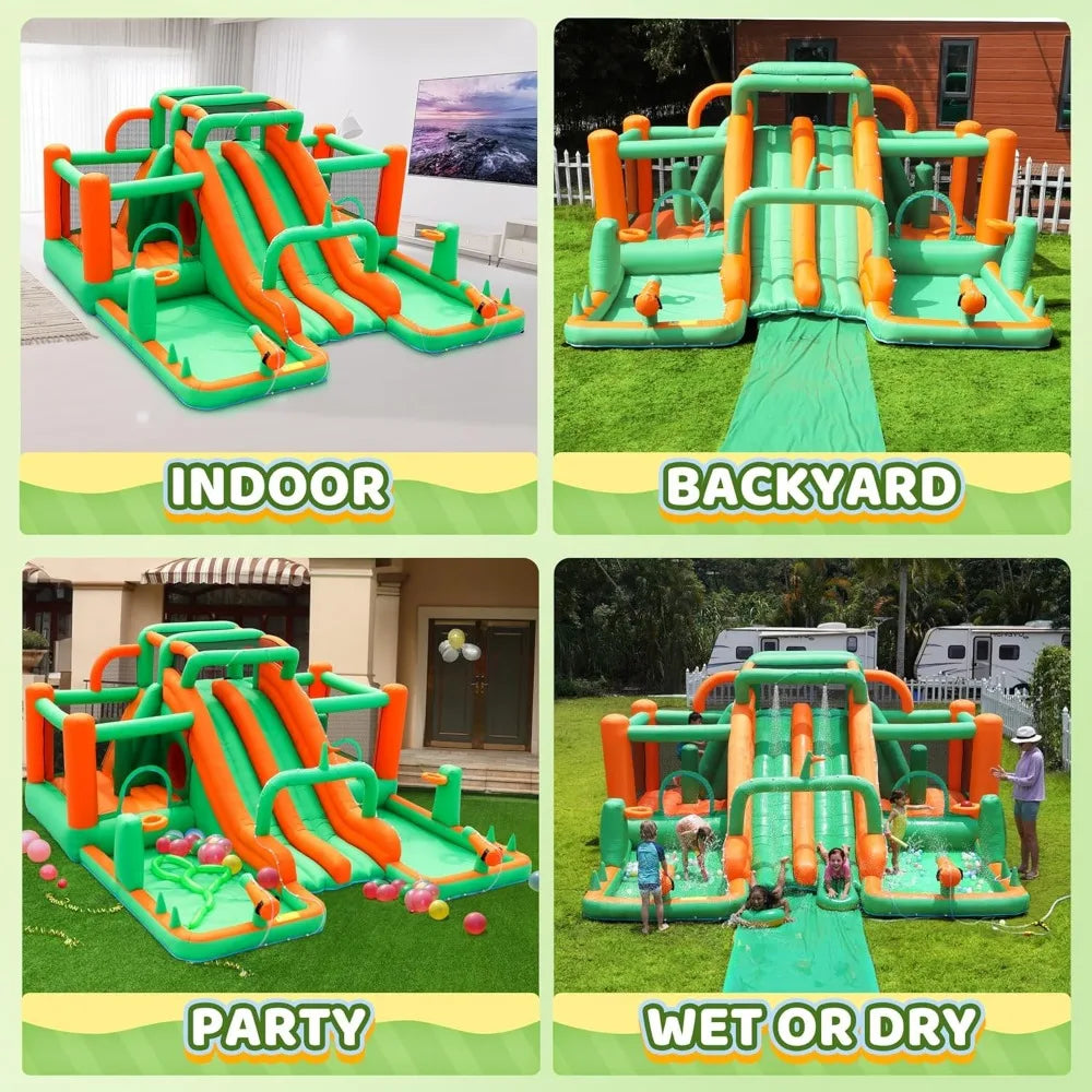 Big Water Slide for Kids Inflatable Waterslide Bouncy House Water Park