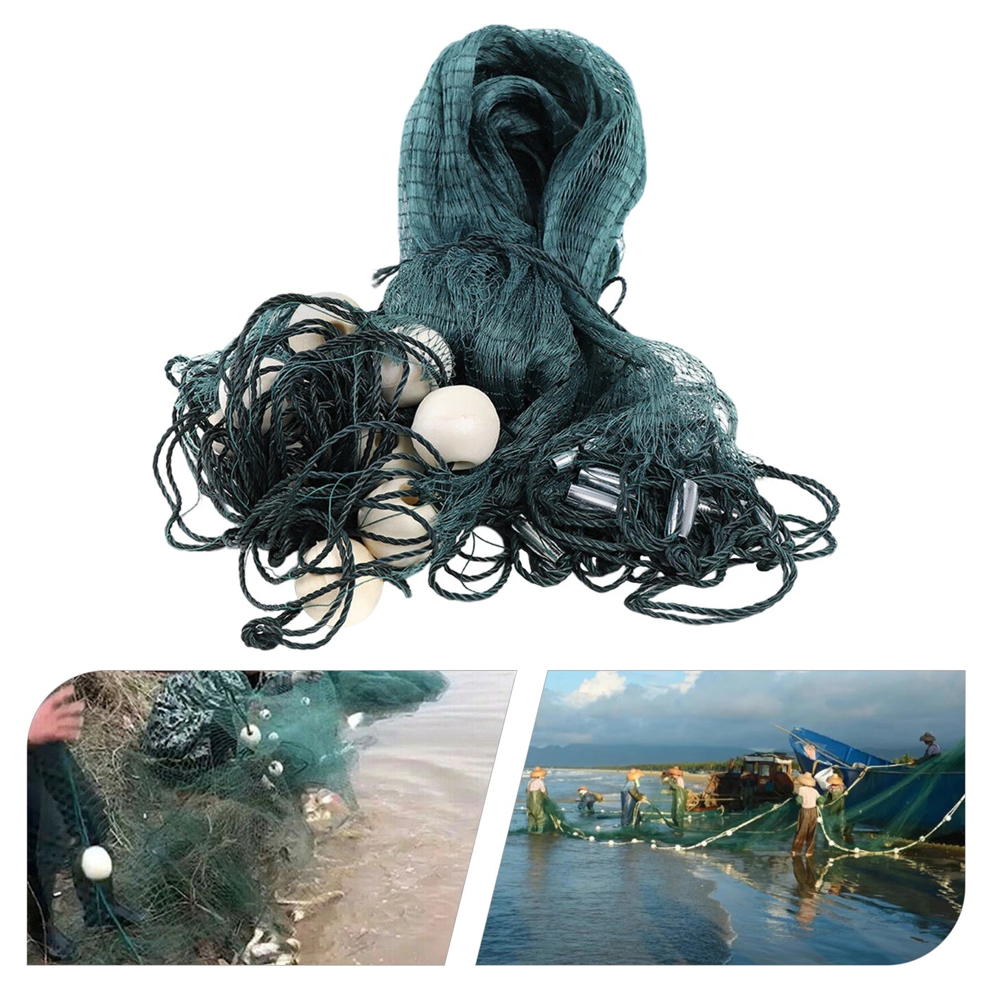 6.5x33ft Double Knotted Fishing Drag Net