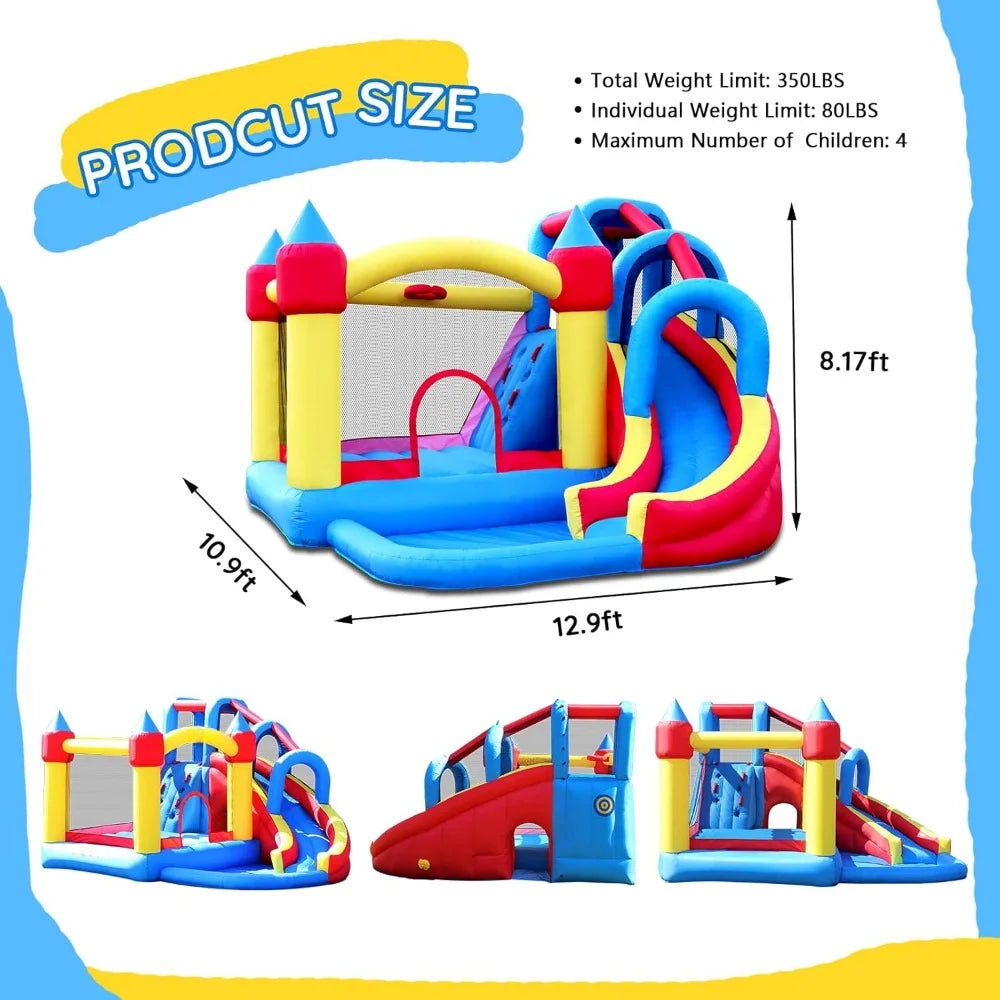 Giant Inflatable Bounce House with Water Slide