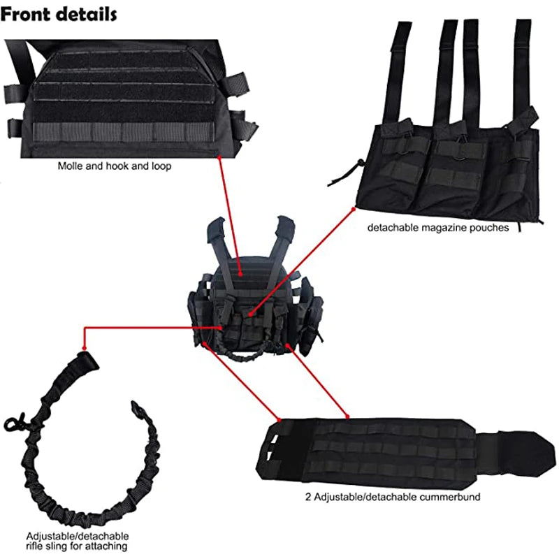 LQARMY 1000D Nylon Plate Carrier Tactical Vest