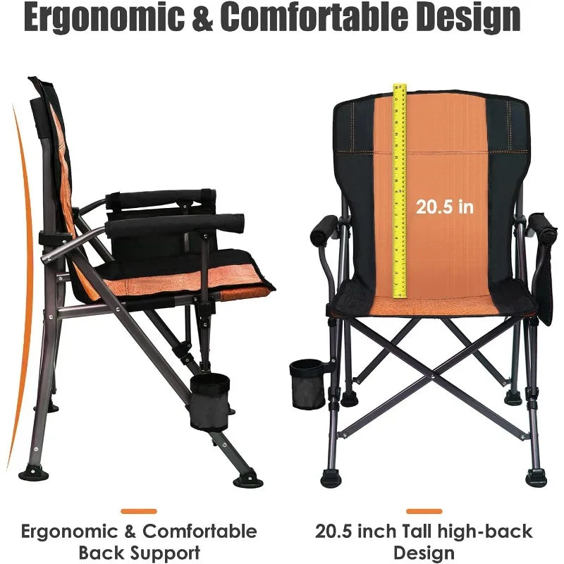 Folding Camping Chair Oversized Collapsible Camp Chairs